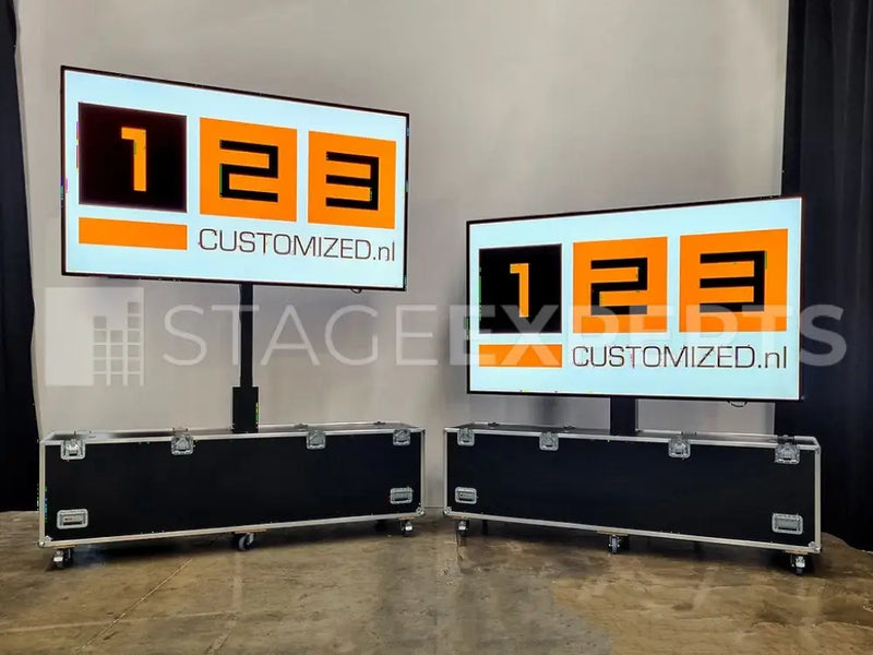 123customized 98-inch Flight Case with Electric TV Lift