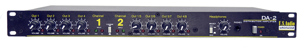 Whirlwind DA-2 Active Audio Splitter – 2-in/8-out DA