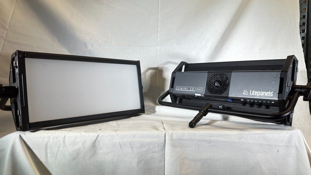 Litepanels Gemini 2x1 Pair with Case – RGBWW Softpanels, 2 Lights
