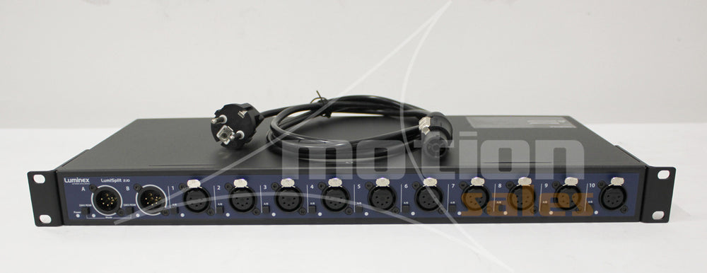 Luminex LumiSplitt 2.10 – 2-in/10-out RDM DMX Splitter, 5-pin