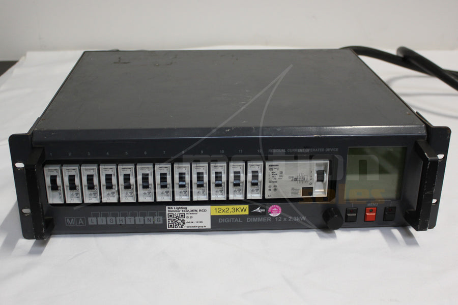 MA Lighting 12 x 2.3 kW Dimmer with RCD – 12‑Channel Rack