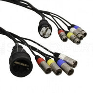 Divers DMX/AES‑EBU 100m Multicore, 4 Lines + Schuko