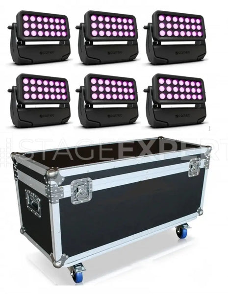 Cameo ZENIT W300 – 6 Fixtures with Case, IP65 RGBW