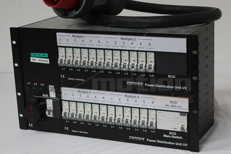 Major CONNEX STV 63A Power Distro – 4x Harting, Schuko