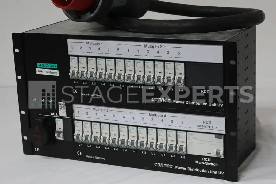 Major CONNEX STV 63A Power Distro – 4x Harting, Schuko