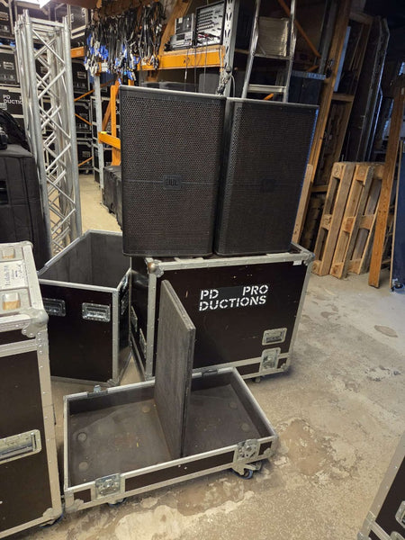 JBL SRX715F Point Source Speakers – Set of 6 with Cases