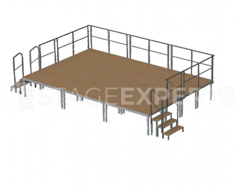 Outdoor 6 x 4 m Stage, 80 cm Height – Plug‑in Legs