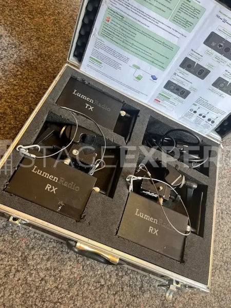 LumenRadio Wireless Set – 1x TX, 2x RX with Case & Clamps