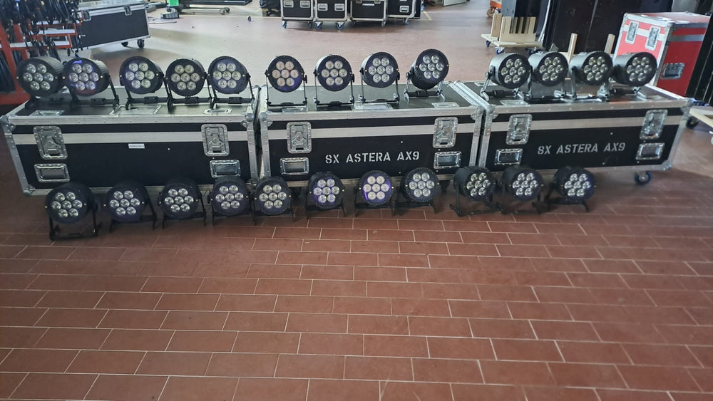 Astera AX9 Battery LED PAR Set with 8-Way Charging Case