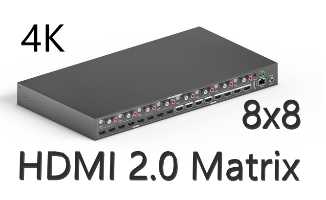 PureLink PT-MA-HD88DA 8x8 4K HDMI 2.0 Matrix Switcher