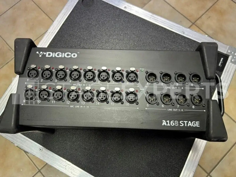 DiGiCo A168 Stagebox with Bag – 16x8 Remote I/O for Live Sound