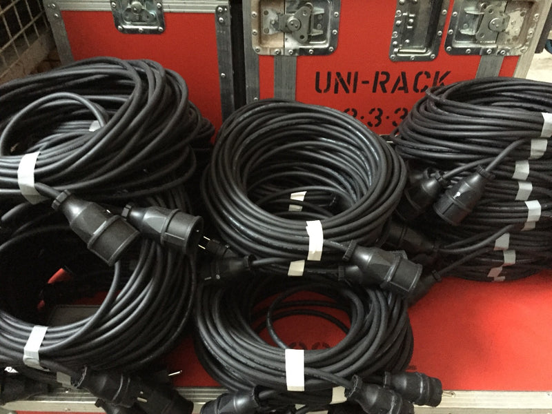 Schuko Power Cable Set – 10x20m, 10x15m, 10x10m