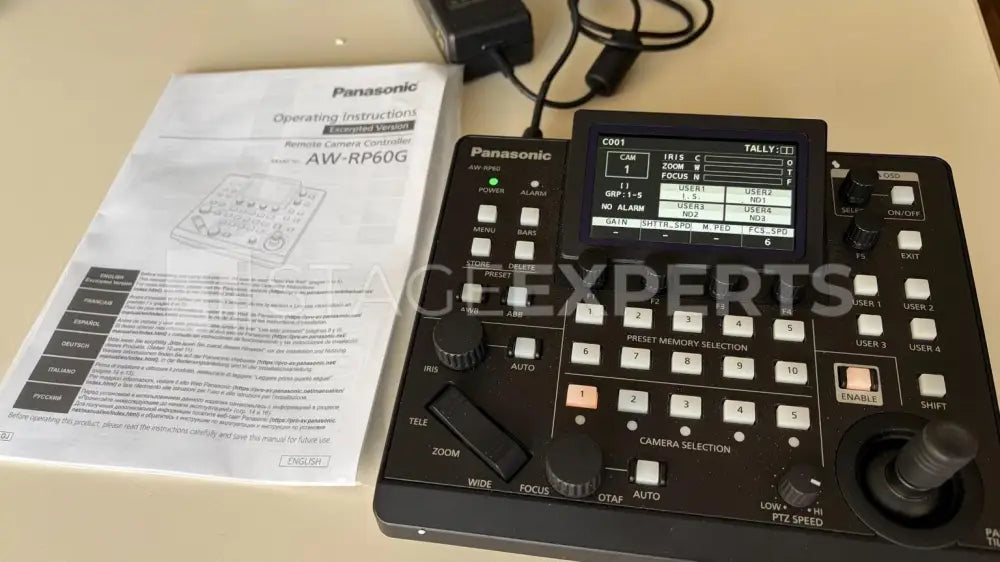 Panasonic AW-RP60G PTZ Camera Controller with Power Supply