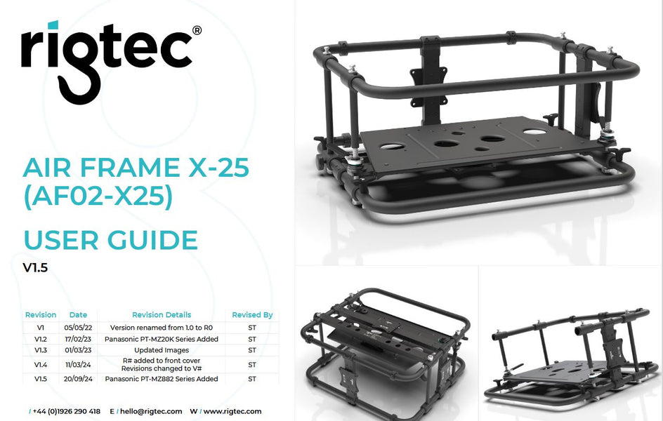 RIGTEC Airframe X-25 Frame & Case for Panasonic PT-MZ880–MZ20