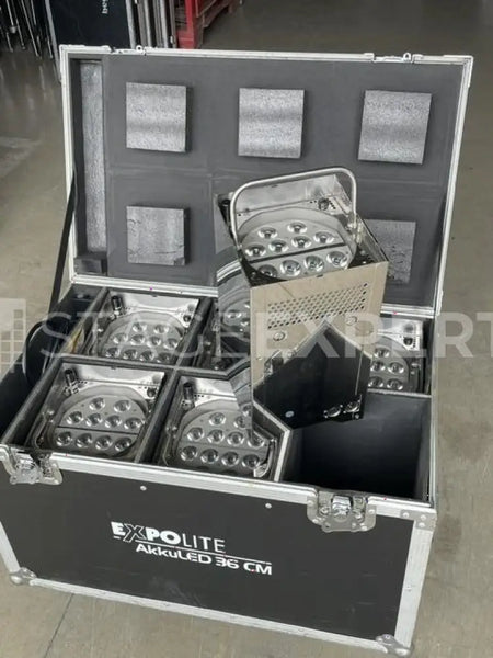 Expolite AkkuLED CM 36 Set with Case – 6 Fixtures