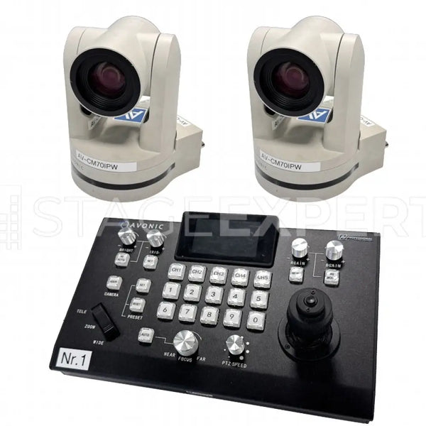 Avonic CM70 PTZ Cameras + CON300 Controller Set – Kit Bundle
