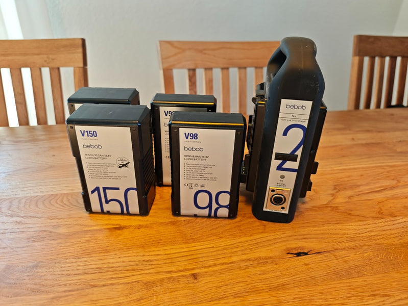 Bebop V-Mount Battery Set: 2x V98, 2x V150, S2 Charger