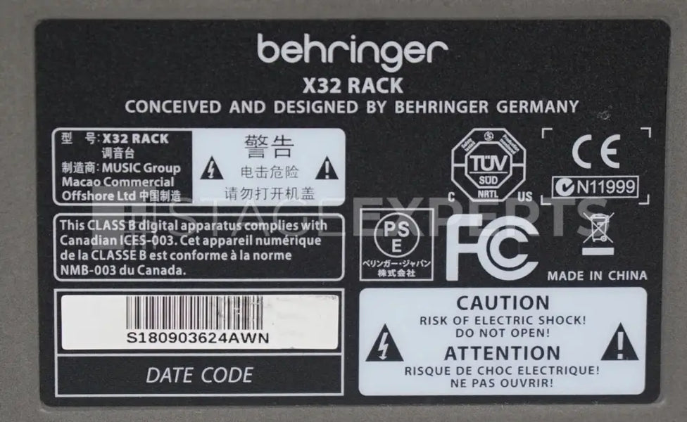 Behringer X32 Rack + X-MADI with X-Touch Control Surface