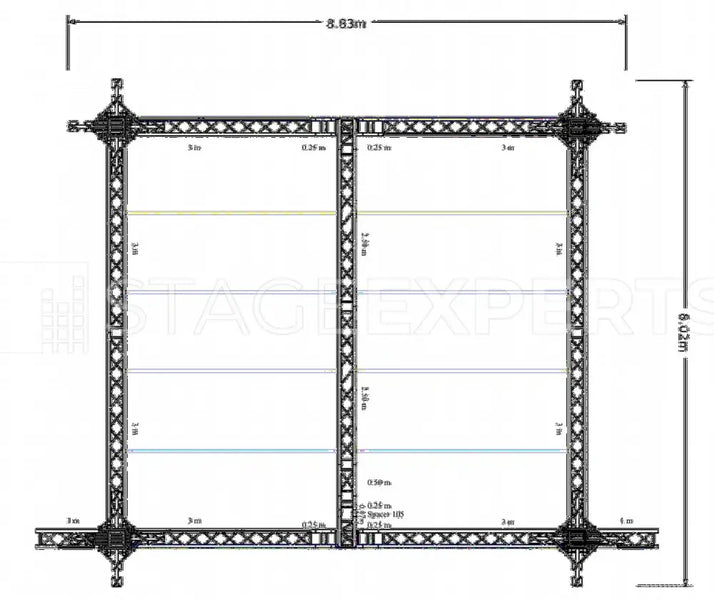 Eurotruss FD/HD34 Compatible Roof Tarps & Mesh Set – Full Kit