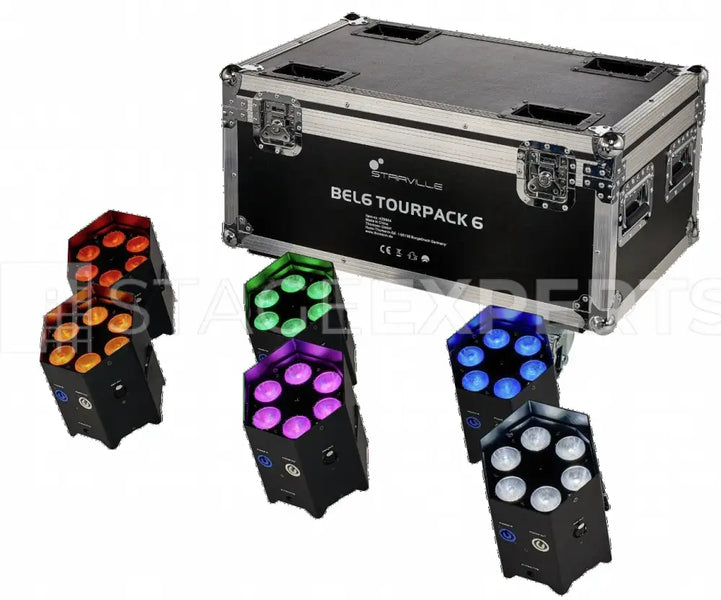 Stairville BEL6 Uplighter Set – 6x with Case & Covers