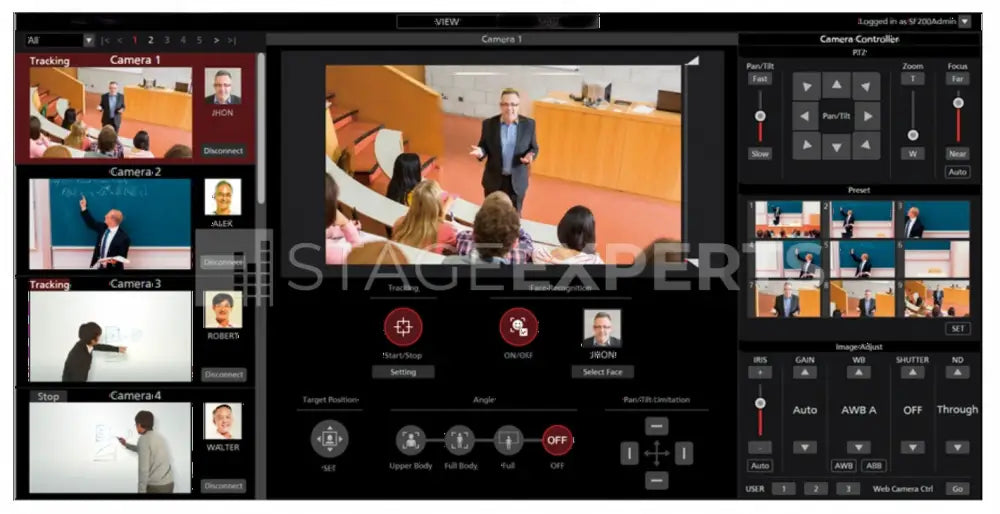 Panasonic AW-SF200 Auto-Tracking Software for PTZ Cameras
