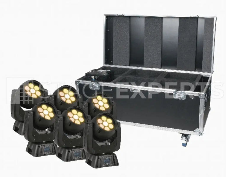 Infinity iW-720 Set – 6x Wash Moving Heads with Case