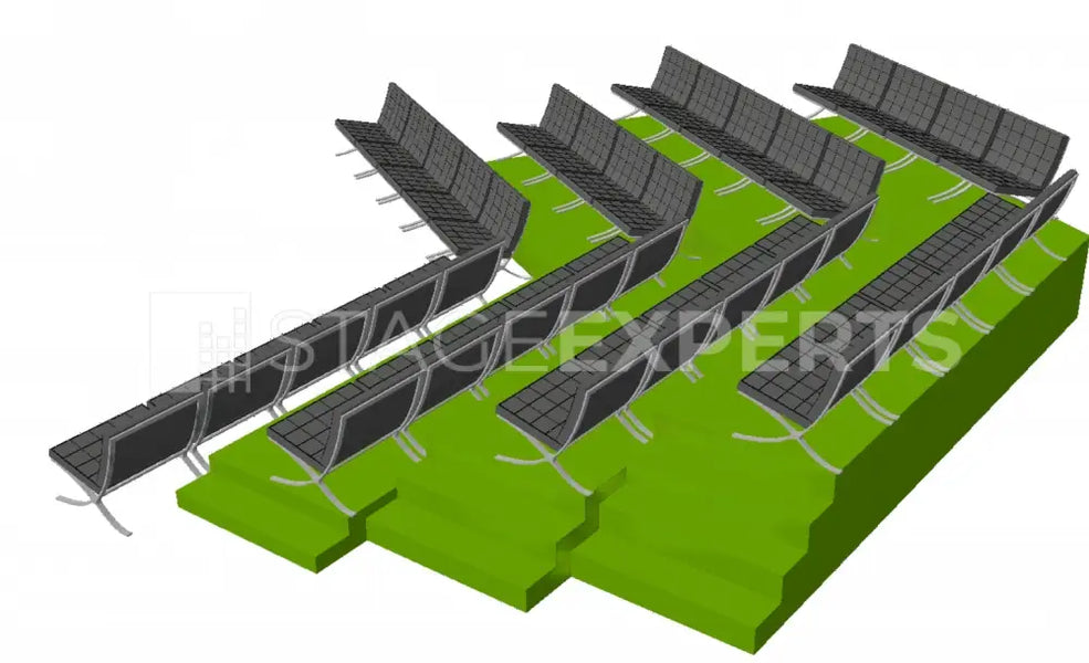 2M ERGO Stage Deck System – 30 Decks, Rails & Stairs