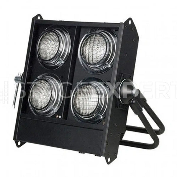 4-Lite Blinder Black – 4x PAR 36 650W, Dual Schuko