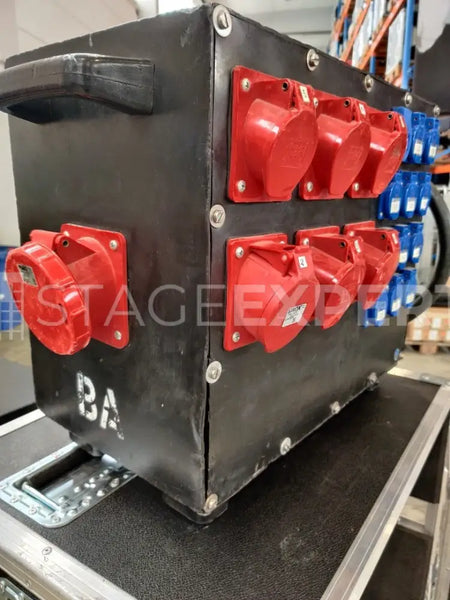 CEE Power Distributor 63A with 32A/16A & 12x Schuko