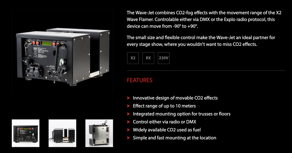 Explo WAVE CO2 – Professional Wireless CO2 Effect Unit