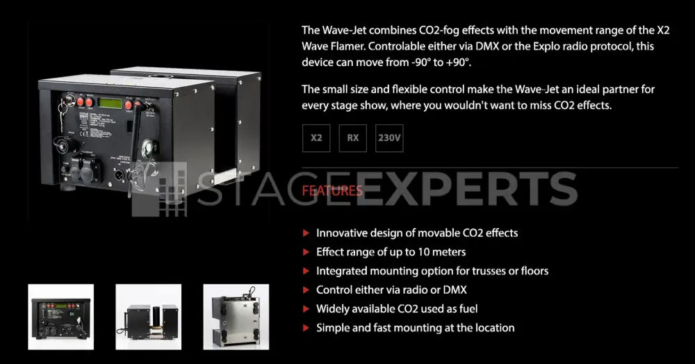 Explo WAVE CO2 – Professional Wireless CO2 Effect Unit