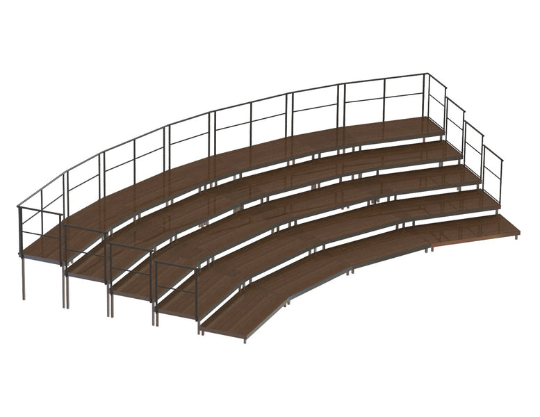 ALLROUND Choir & Band Stage 5-Tier Semi-Circular Riser Platform
