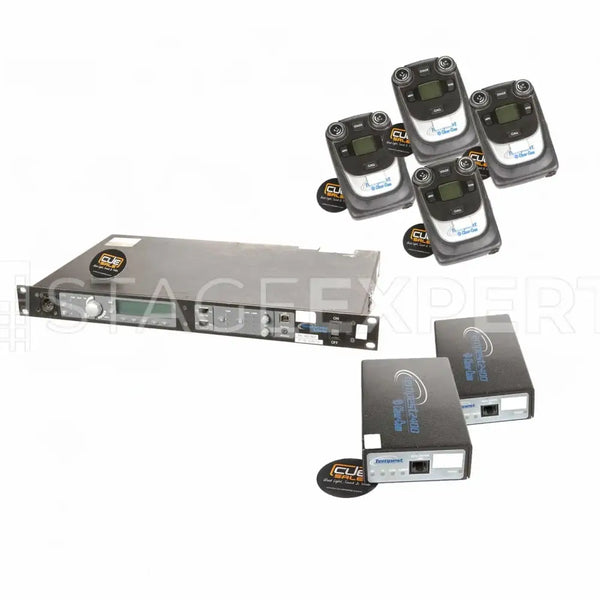 Clear-Com Tempest 2400 Wireless Intercom Package – 4 Beltpacks