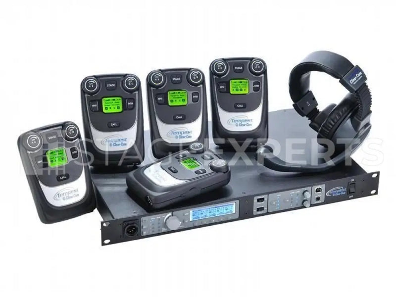 Clear-Com Tempest 2400 4-Channel Digital Intercom Set, 2.4 GHz