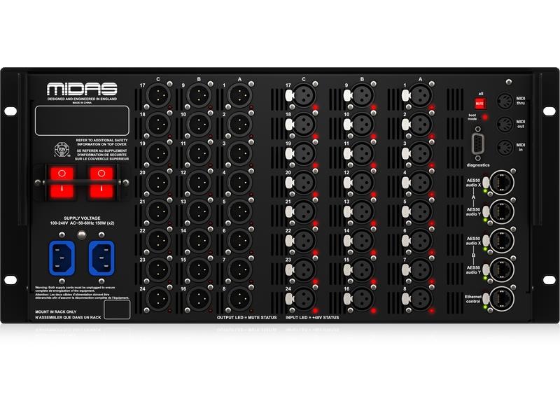 Midas DL231 Active Microphone Splitter, 48/96 kHz, AES50