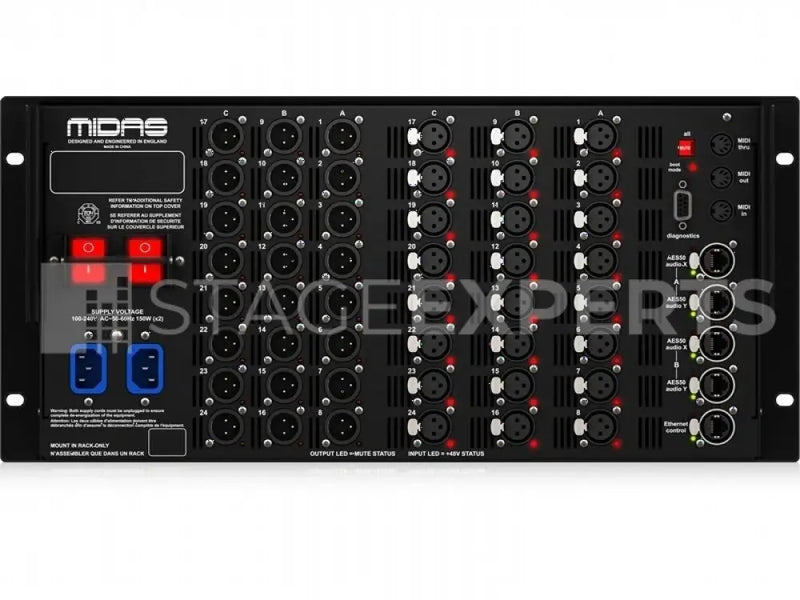 Midas DL231 Active Microphone Splitter, 48/96 kHz, AES50