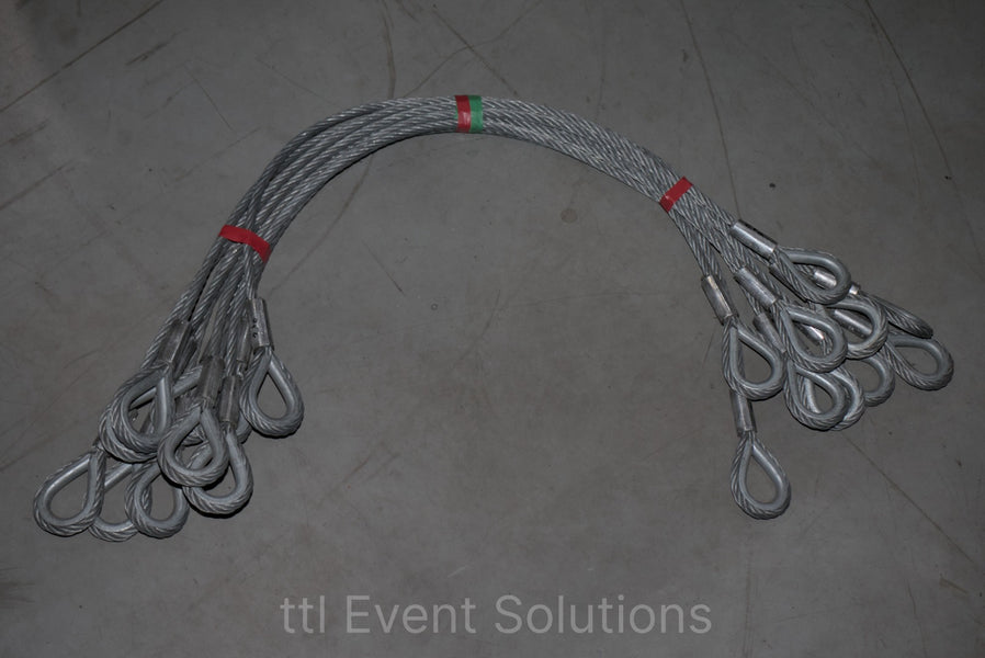 Industrial steel wire rope with thimble – 1.5 m