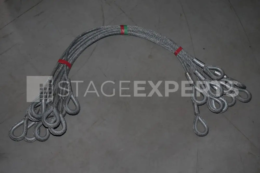Industrial Steel Wire Rope with Thimble, 1.5 m – Stage Use