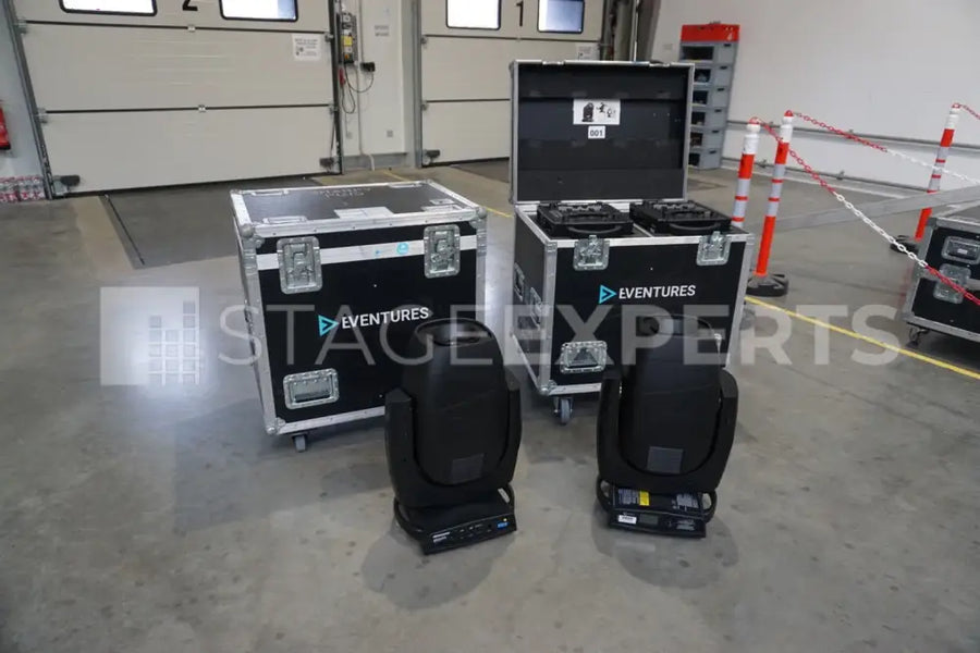 Clay Paky Sharpy Plus – Pair with Flight Case & Accessories