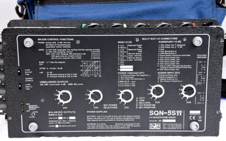 SQN SQN-5S Series II Portable Stereo Field Audio Mixer - Analogue