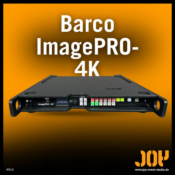 Barco ImagePRO‑4K video scaler/switcher with case and rack rail