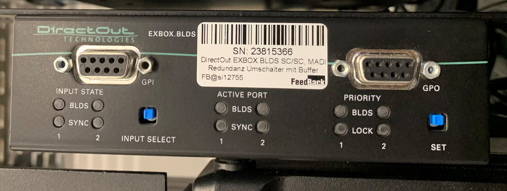 DirectOut EXBOX.BLDS MADI Switcher – Redundant Changeover