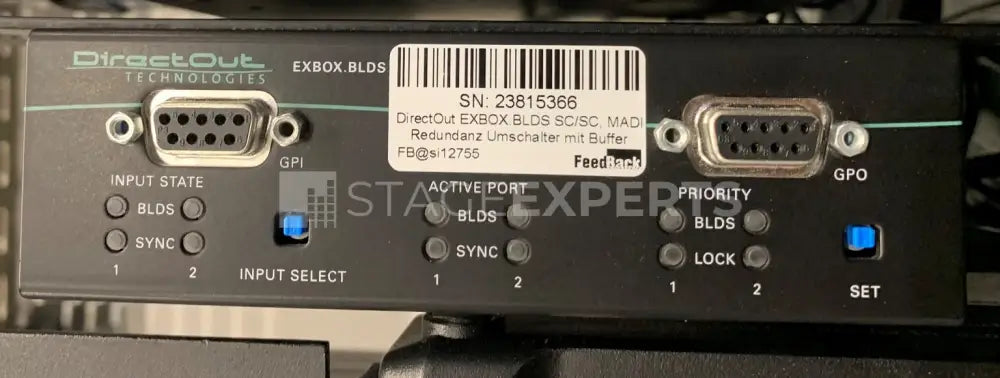 DirectOut EXBOX.BLDS MADI Switcher – Redundant Changeover