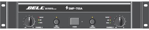 Bell SMP700A Power Amplifier – Class H SMPS, 2x350W output