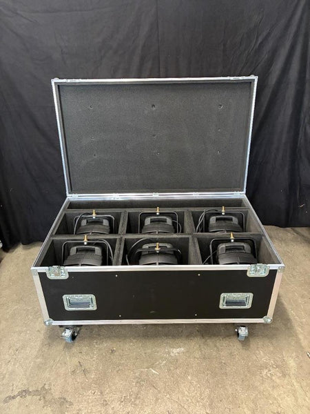 ETC Source Four Fresnel Set of 6 with Barndoors & Case