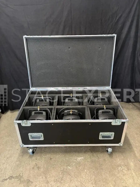 ETC Source Four Fresnel Set of 6 with Barndoors & Case