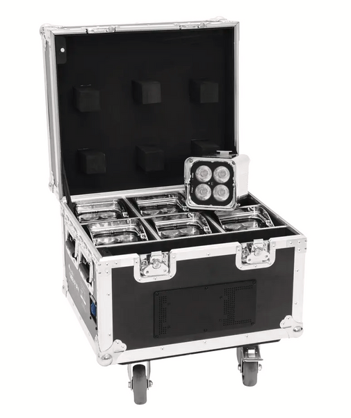 Eurolite IP UP-4 QCL Spot WDMX Tour Set (6) + Case