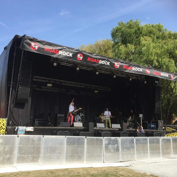 ASE Mobile Stage 12.5m x 7.8m – Hydraulic Roof, 4t Load