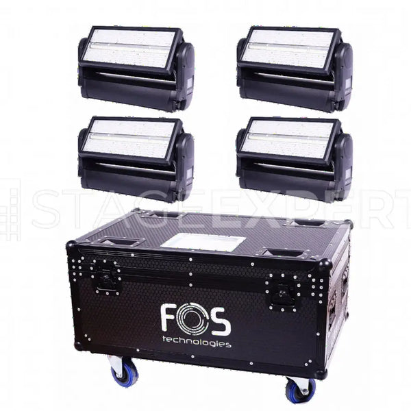 FOS Cyclone Pro D2 Tourset: 4x IP65 Moving Strobes + Case