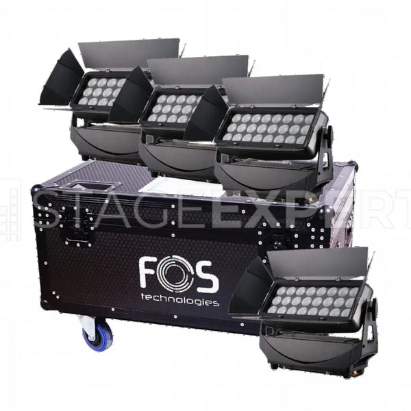 FOS F3 Pro RGBALC IP65 Washlight Tourset (4) + Case